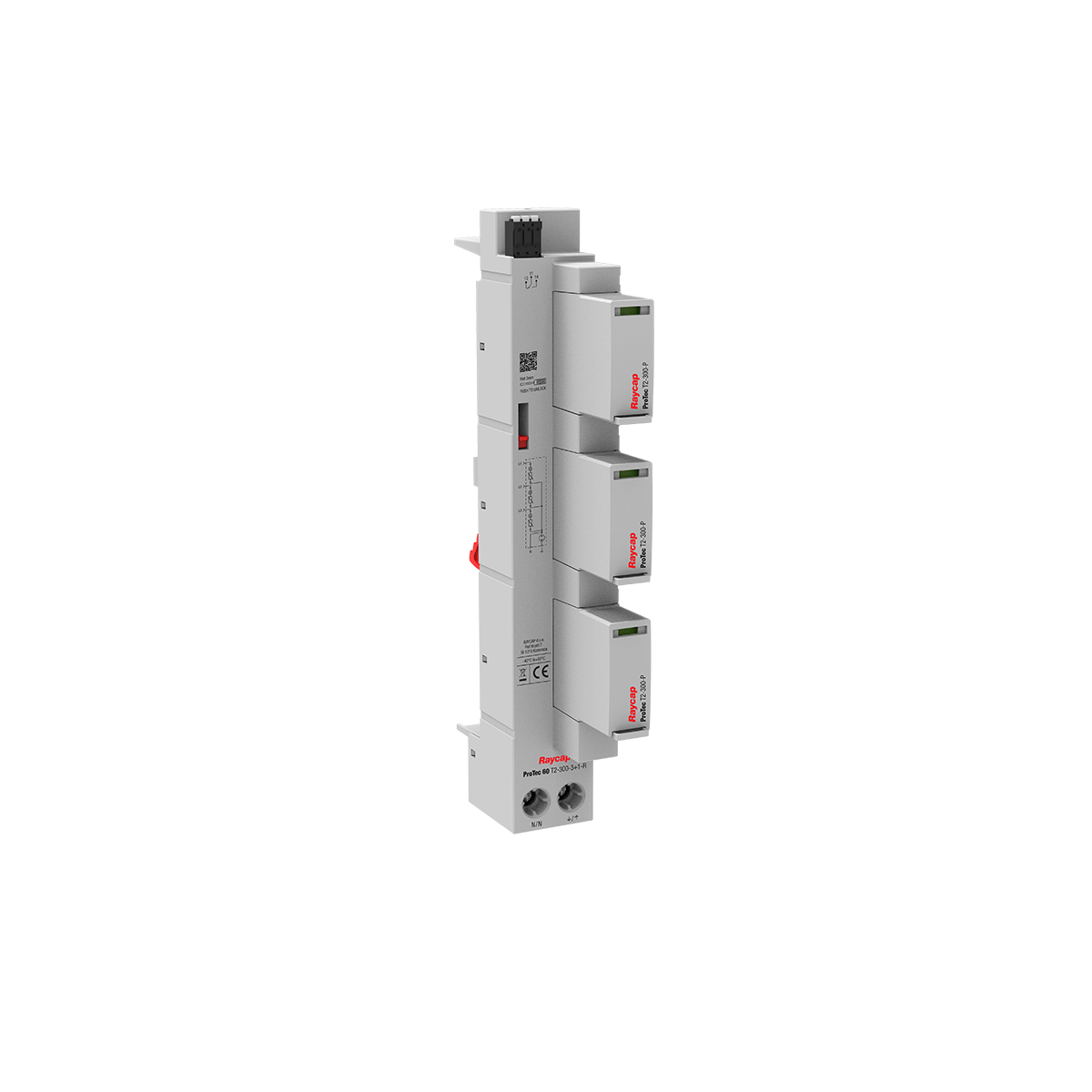 Raycap 60 mm Sammelschiene Typ I+II - leckstromfrei - ProTec 60 T1H-300-3+1-R