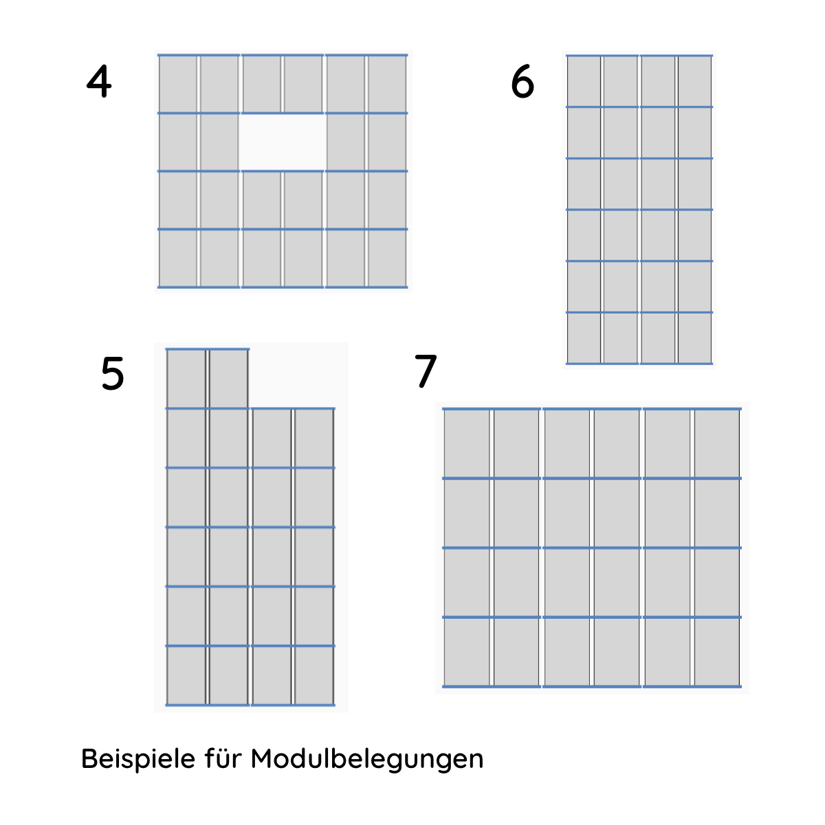 UK-pakket voor 20 modules van K2, D-dome, plat dak, zwart