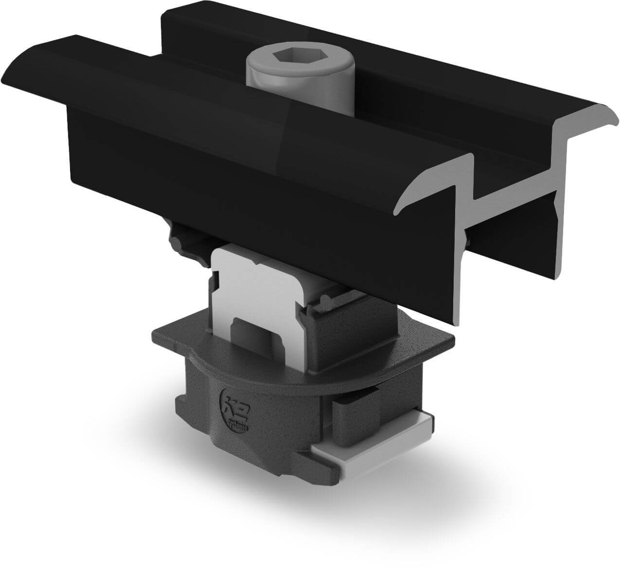 K2 Klem MC 25-40, zwart geanodiseerd, middenklem