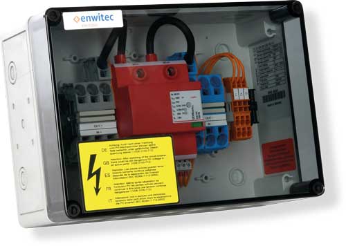 enwitec Overspanningsbeveiliging DC type I+II 1 MPP, klemmen, 3 x IN/OUT