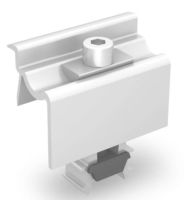 K2 universele module-eindklem OneEnd, zilver