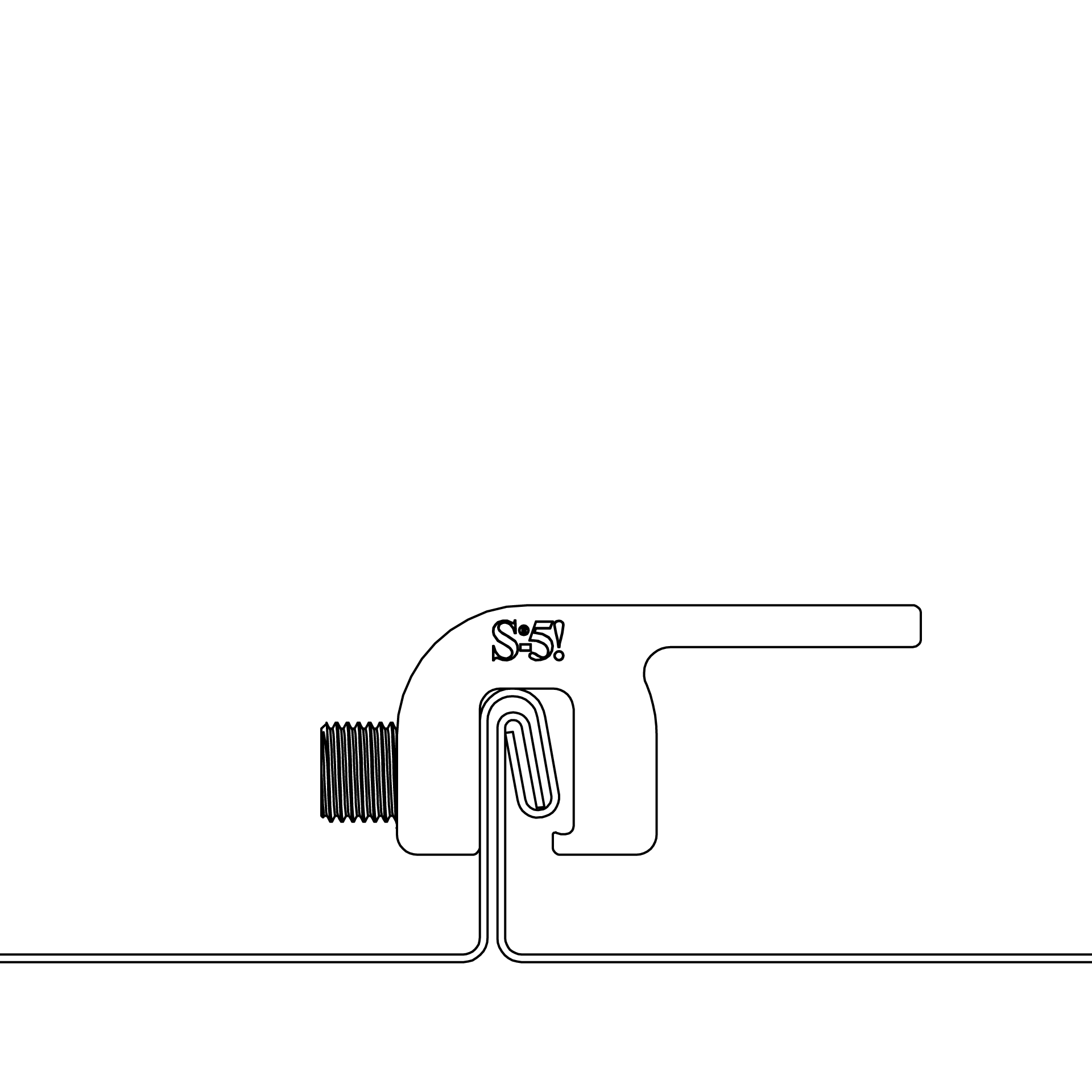 K2 dubbele staande naadklem S-5!