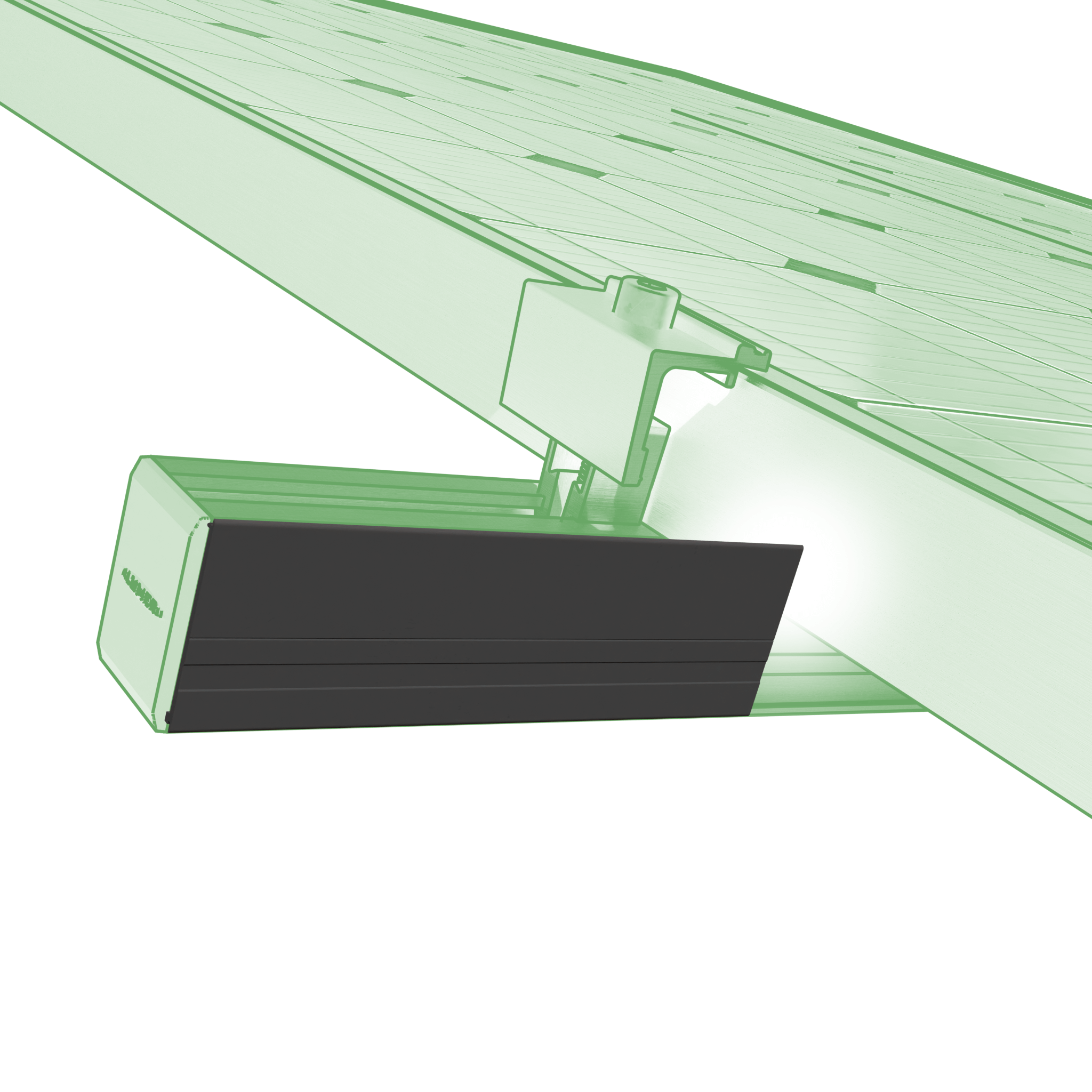Alumero easyPITCH afdekstrip zwart TP37