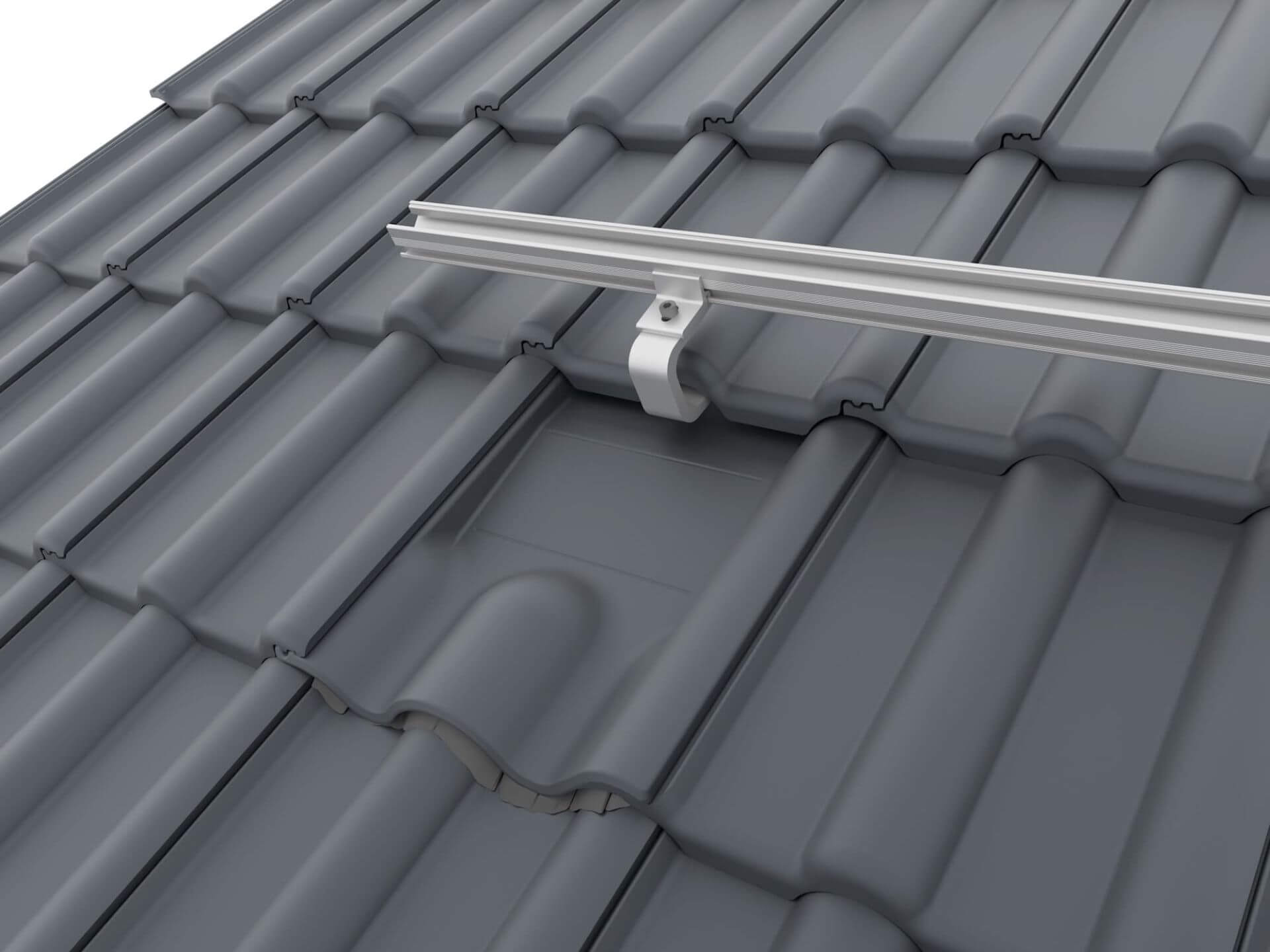 K2 4Tile metalen vervangingsdakpan, grijs