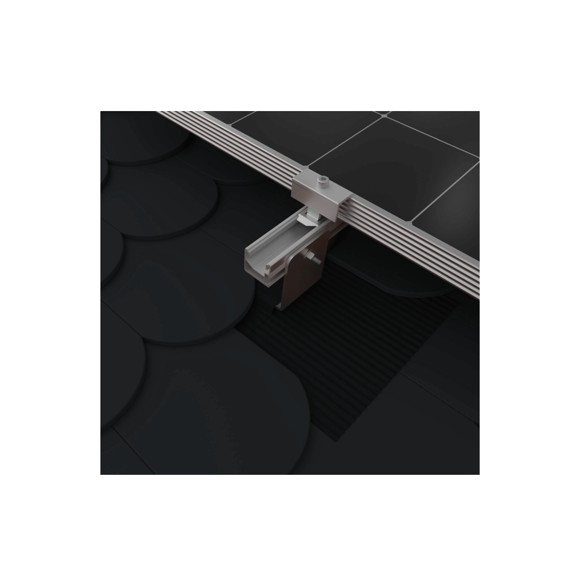 K2 SingleHook FlatTile metalen afdekking - antraciet