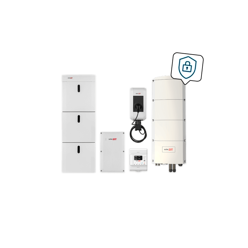 Kombipaket SolarEdge Home Ersatzstrom mit Ladestation, SE8K-RWB48 und 14,55 kWh