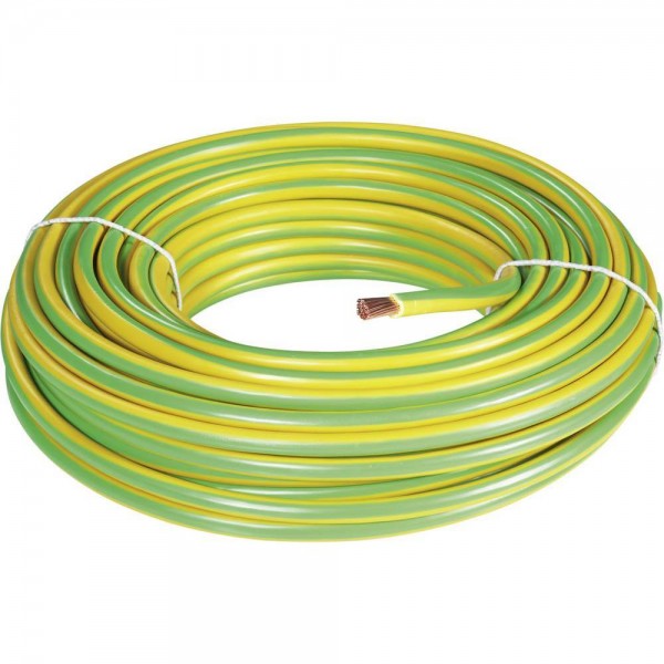 Kernkabel H07V-K 16 mm, groen-geel, 100m band, flexibel